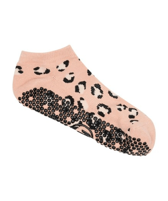 Grip Socks - Peach Cheetah
