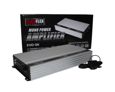Zeroflex EVO-5K 1 x 5000rms @1ohm Amplifier with Bass Controller