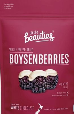 Freeze-Dried Boysenberries with White Chocolate