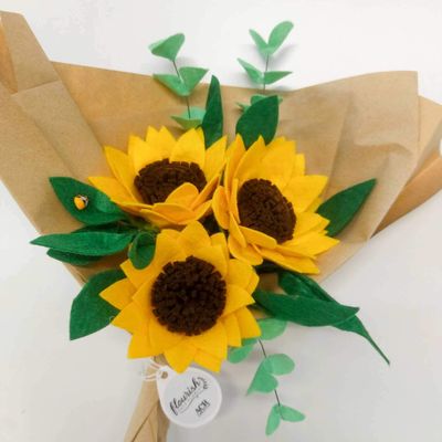 Sunflower Felt Flower Bouquet Workshop - Sunday 16 June 2024