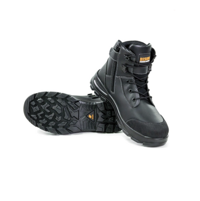 Boot Tor Zip Side Lace Up Black