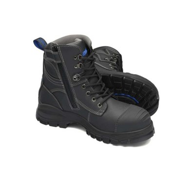 Unisex Zip Up Series Safety Boot - Black
