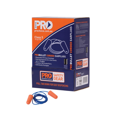 Probullet Disposable earplugs Coreded