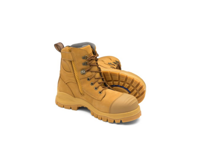 Unisex Zip Up Series Safety Boot - Wheat