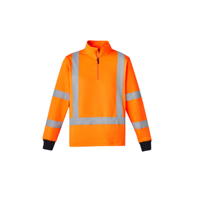 Hi Vis Day/Night compliant X Back Rail Brushed Fleece Orange