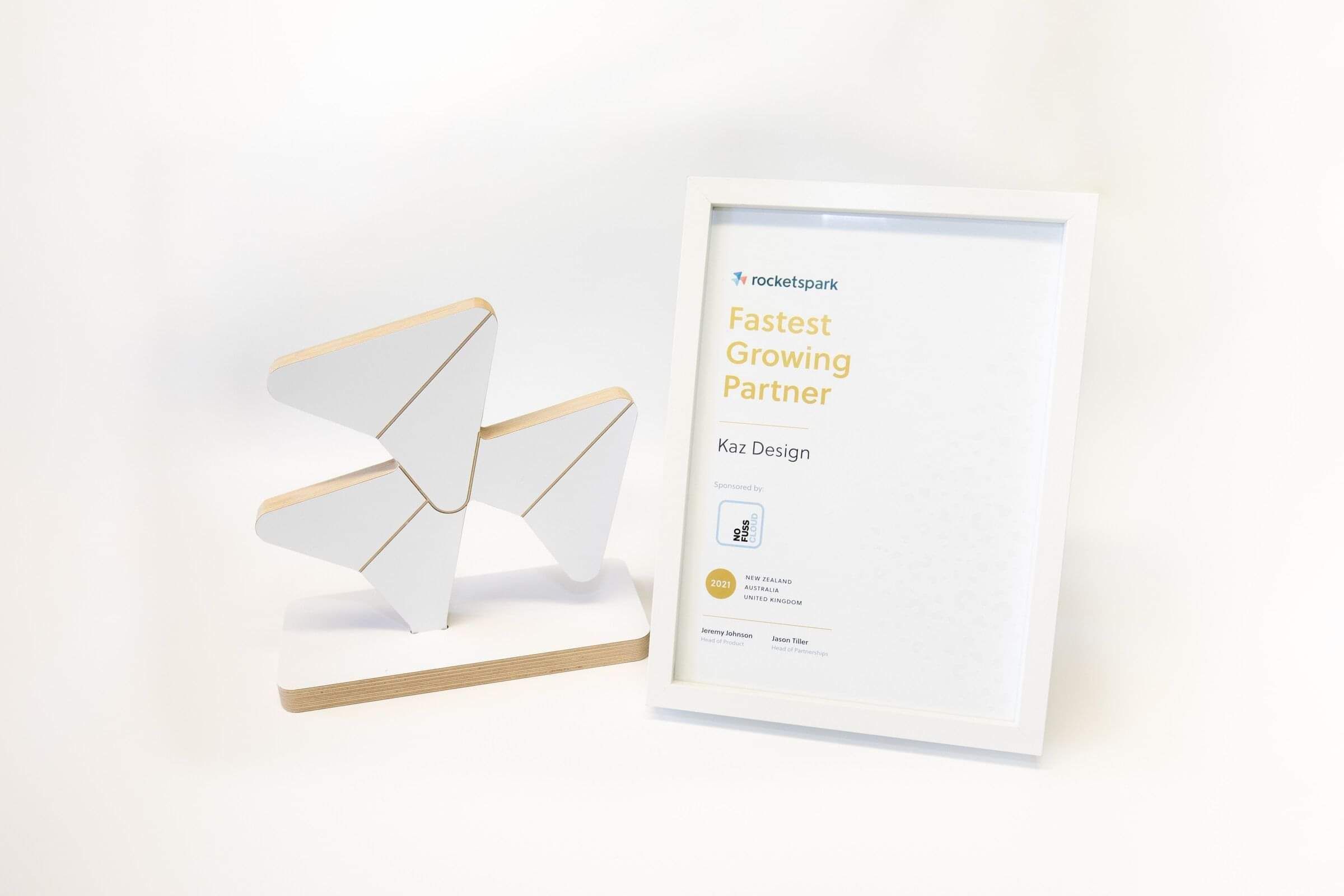 Kaz - Design. Brand. Web are proud to be the only platinum partner of Rocketspark websites