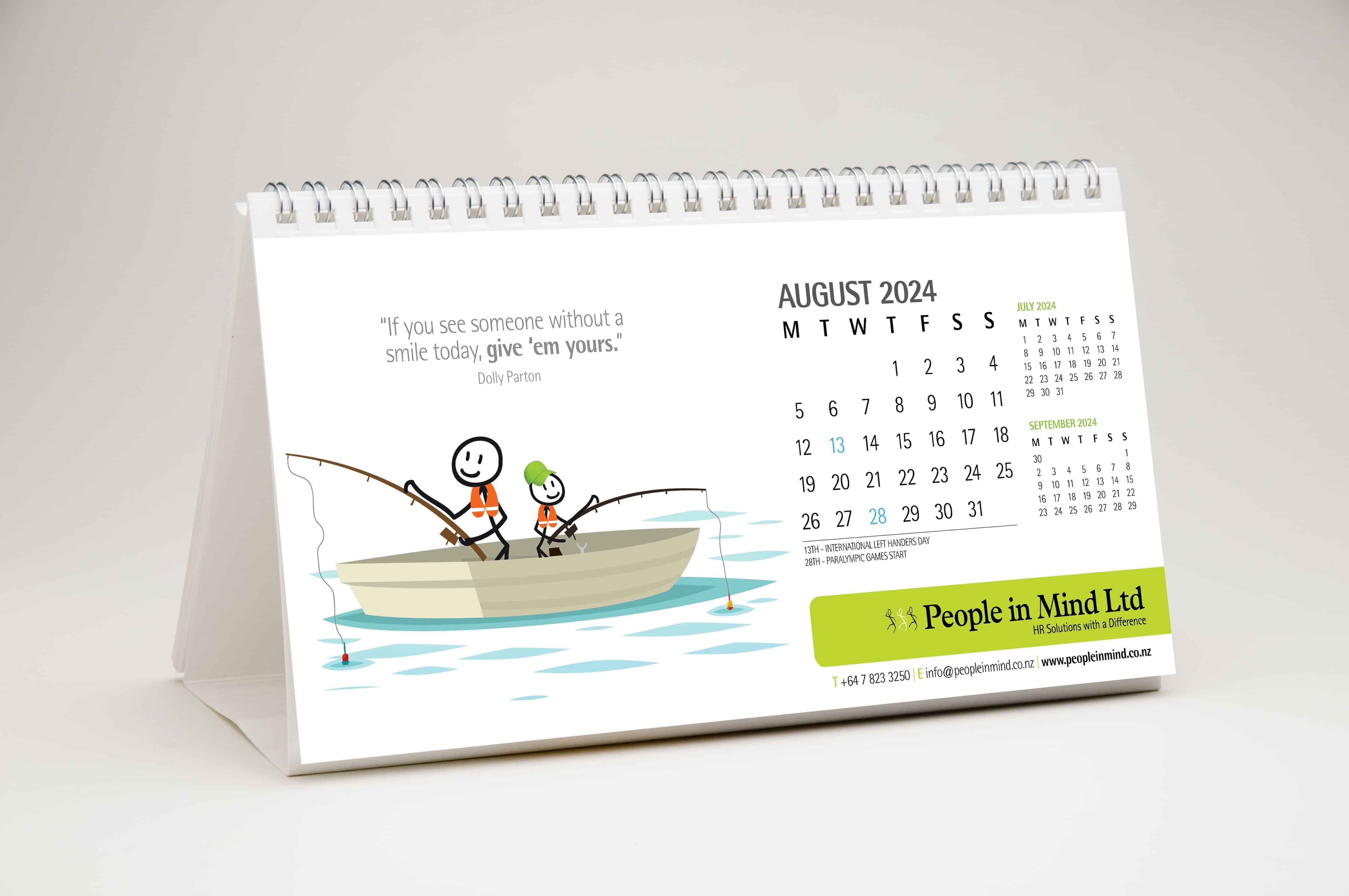 People in Mind desktop calendar designed by Kaz - Design. Brand. Web.