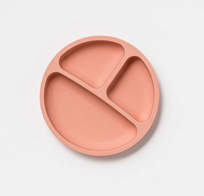 Silicone Divided Plate -  Dixie Pink