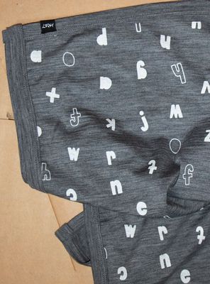 Swaddle Blanket - Grey Marle Alphabet