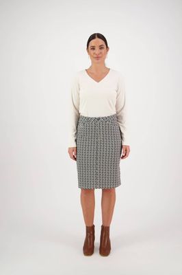 Knee Length Printed Skirt - Vault