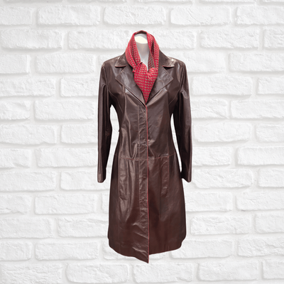 Jackie Brazil Leather Coat