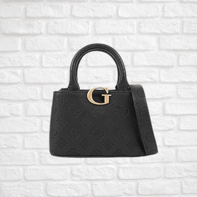 Guess G Vibe Micro Mini Logo Stamp Black Cross-Body Bag