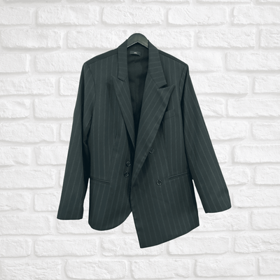 Noir Pinstripe Blazer