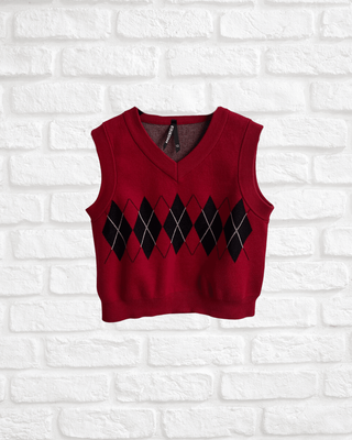 Dangerfield Moggy Argyle Vest