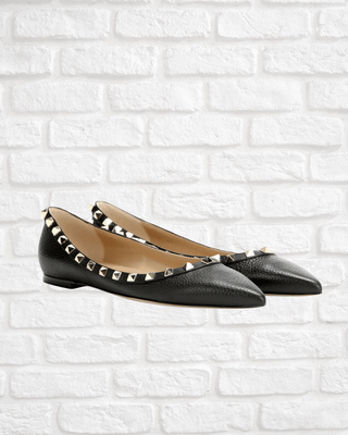 Valentino Garavani Rockstud Leather Ballet Flats