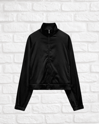 Zara Side Stripe Satin Effect Jacket