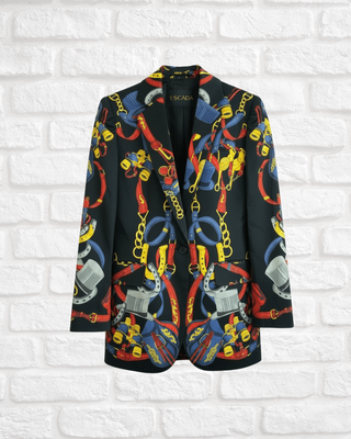 Escada Equestrian Print Blazer