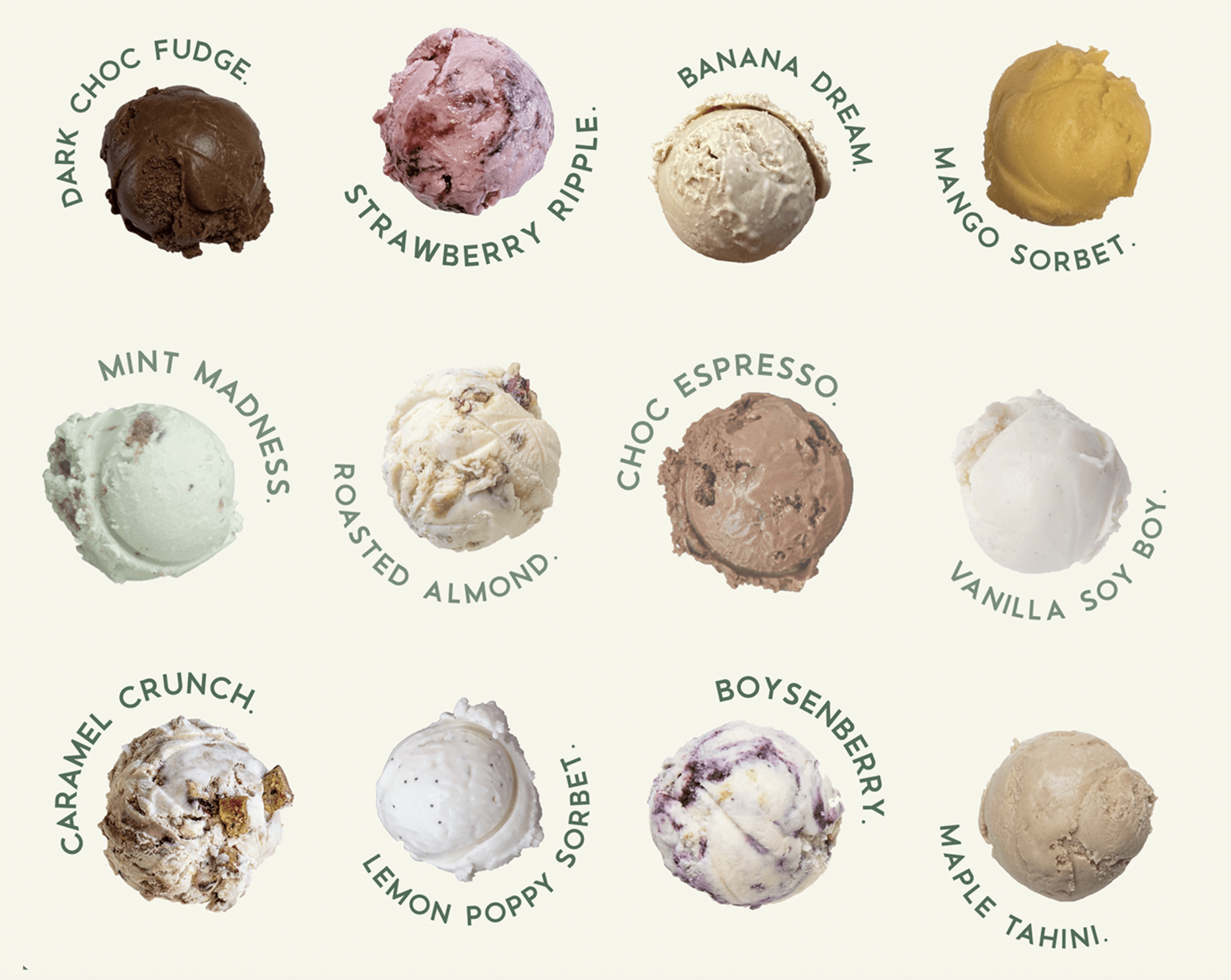 Ice cream flavours design