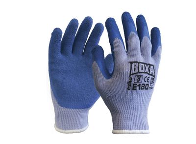 Boxa Heavy Duty Crinkle Coat Latex Glove - Blue