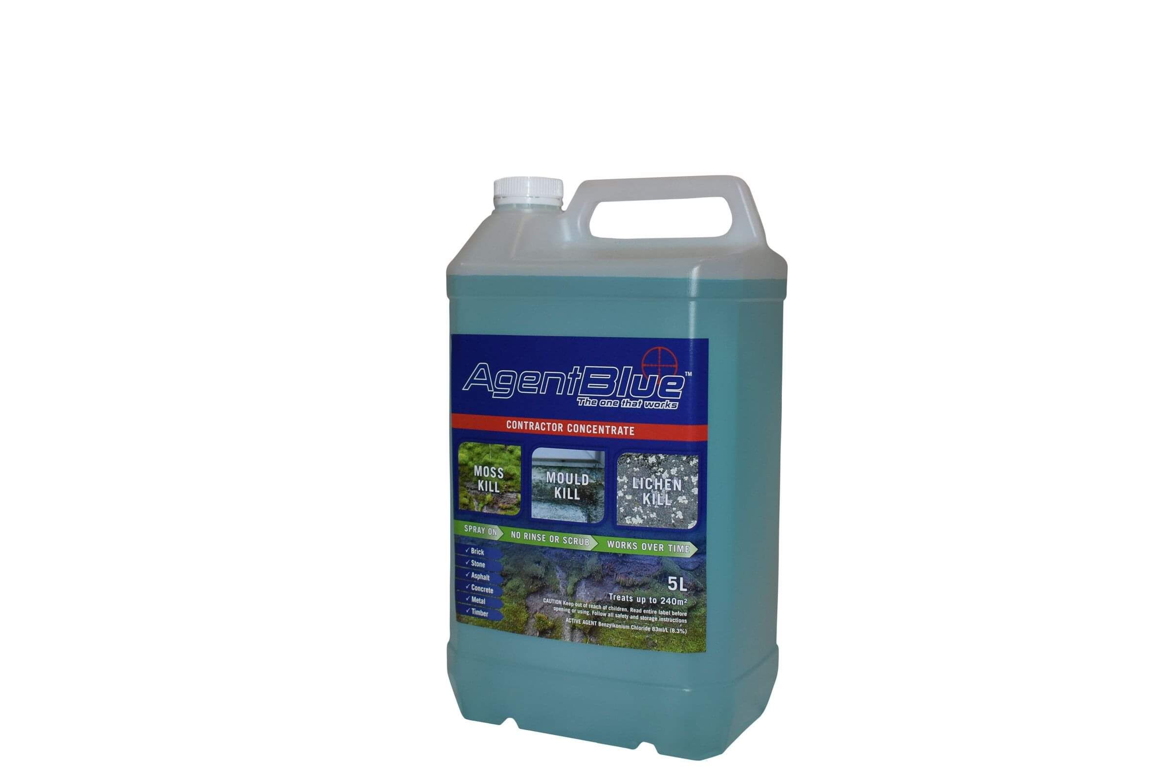 Agent Blue moss, mould and lichen remover - Home owner strength