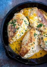 Filled Chicken Breast with Apricot and Cream cheese Crumbed