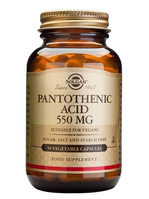 Solgar Pantothenic Acid (Vitamin B5) 550mg 50 Vegetable Capsules