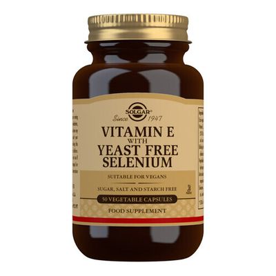 Solgar Vitamin E with Yeast Free Selenium 50 Vegetable Capsules
