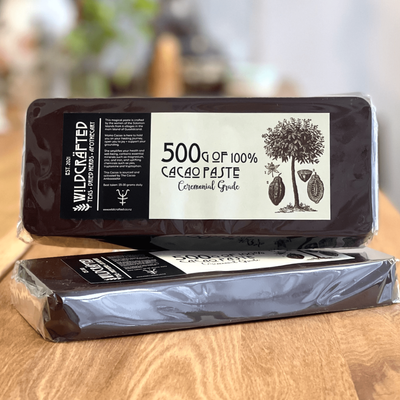 Plain Cacao Paste 500g Bar - by Wildcrafted
