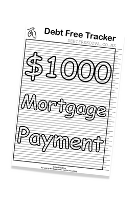 $1000 Mortgage Payment Tracker Chart