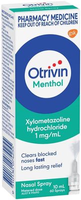 Otrivin Adult Menthol Spray 10ml
