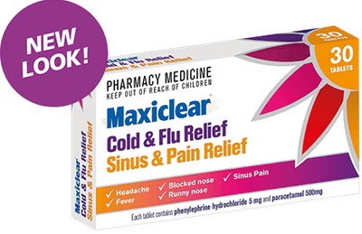 Maxiclear Cold/Flu/Sinus and Pain Relief 30s