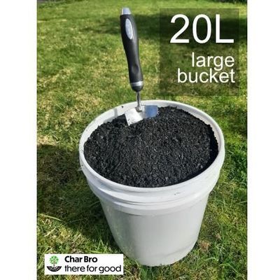 artisan biochar for garden beds, 20L