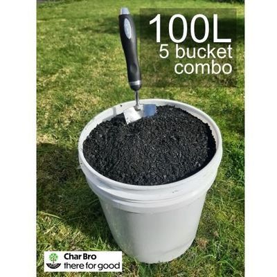 artisan biochar garden bed pack 100L