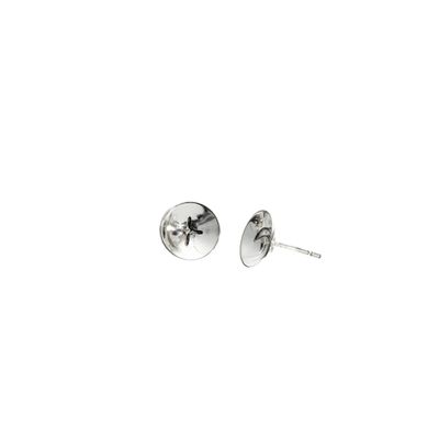 Moon &amp; Star Domed Earring Studs