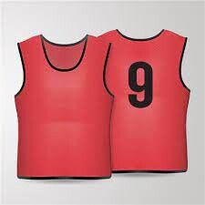 1-11 Numbered Training Bibs pack of 11 - RED