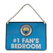 Manchester City No.1 Fan&#039;s Bedroom Sign