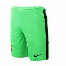 2020-2021 Barcelona Youth Home Goalkeeper Shorts - GREEN