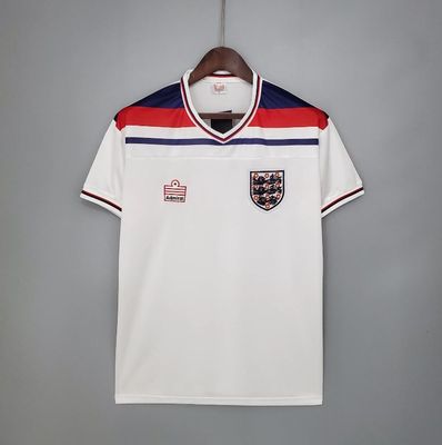 1982 England Home Kit - WHITE/BLUE/RED