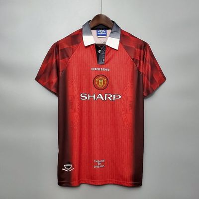 1996-1997 Man United Home Retro Kit &#039;16 KEANE&#039; On Back - RED