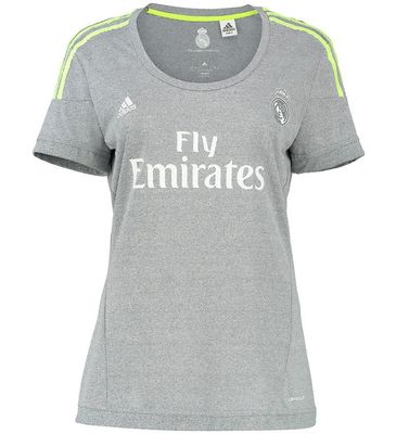 2015-2016 Real Madrid Womens Away Shirt - GREY/GREEN