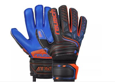 Reusch Attrakt SG Gloves - BLACK/BLUE/ORANGE