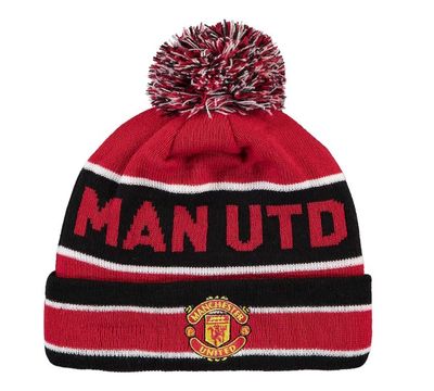 Manchester United New Era Team Colour Knit Hat - RED