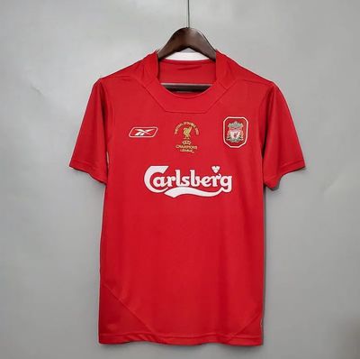 2004-2005 Liverpool Away Champions League Retro Kit - RED