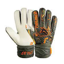 Attrakt Solid Finger Support Junior Gloves - BLACK/ORANGE