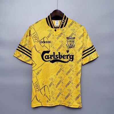 1994-1996 Liverpool Third Away Retro Kit &#039;10 Barnes&#039; on back - GOLD
