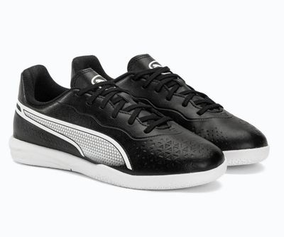 King Match Futsal Junior Shoes - PUMA BLACK/PUMA WHITE