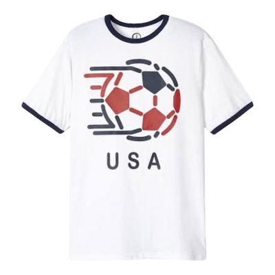 2022 World Cup USA Ringer Mens T-Shirt - WHITE