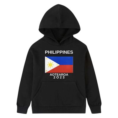 Philippines Flag Hoodie - BLACK