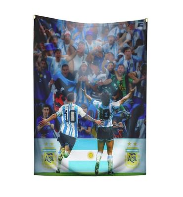 Messi 10 maradona Crowd Fabric Poster  - 18 x 27 inches