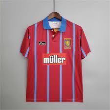 1993-1995 Aston Villa Home Retro Shirt - MAROON/BLUE